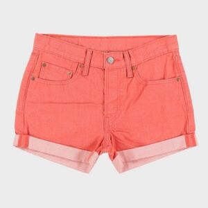 LEVI'S Red Mini Jeans Shorts Women Size 28 4 Pockets Classic Style